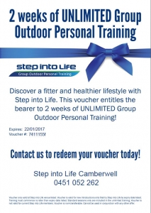 Outdoor group fitness offer